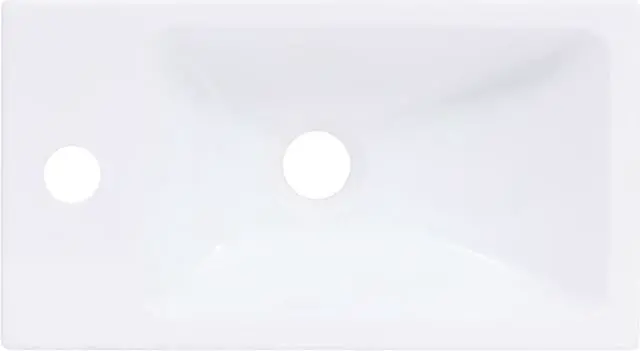 Alt view image 2 of 14 - vidaXL Wash Basin 15.7"x8.7"x3.5" SMC White