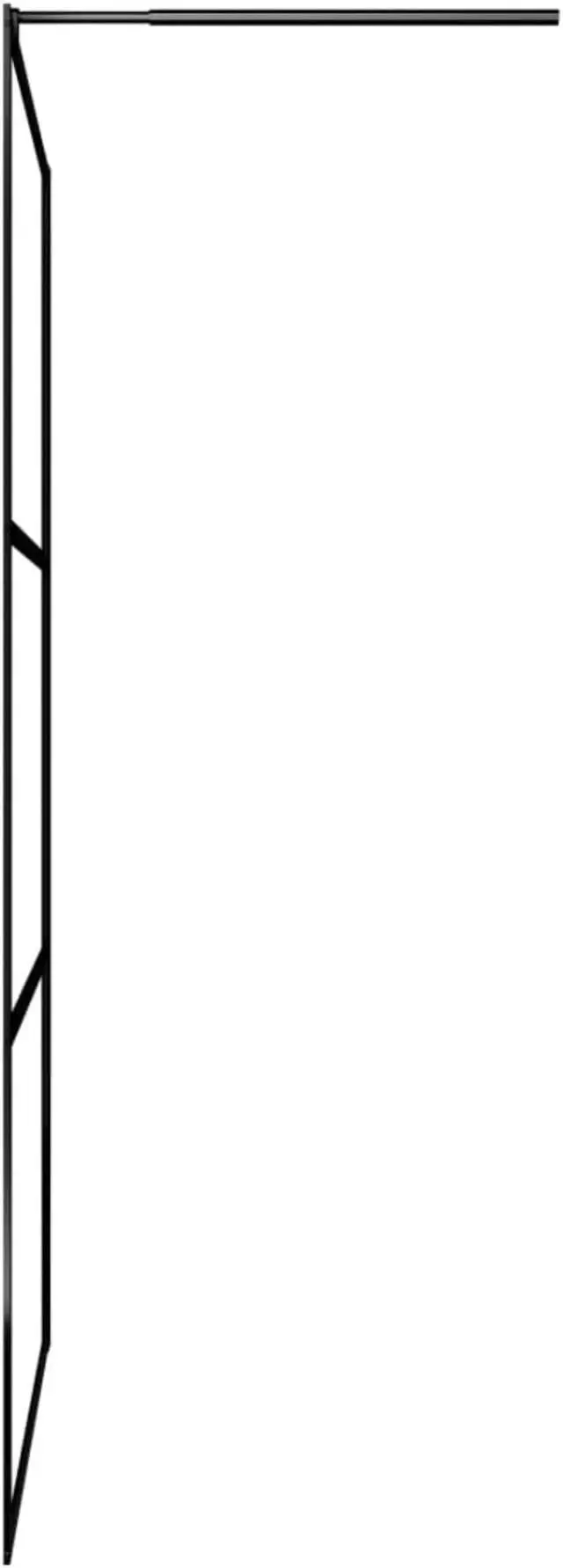 Alt view image 2 of 11 - vidaXL Walk-in Shower Wall with Clear ESG Glass Black 35.4"x76.8"