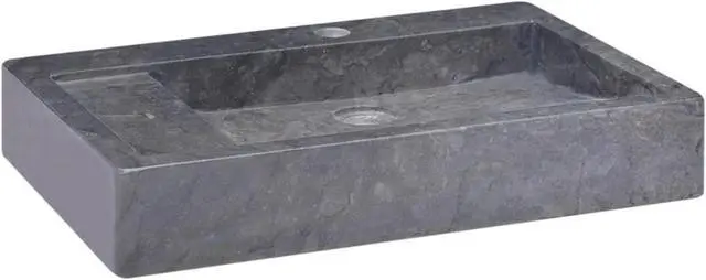 Alt view image 5 of 15 - vidaXL Sink Black 22.8"x15.4"x3.9" Marble