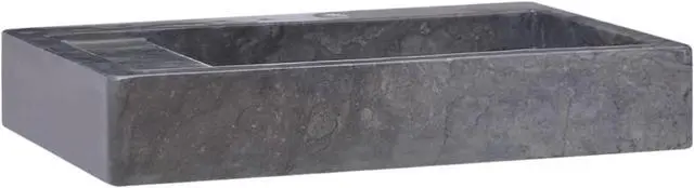 Alt view image 7 of 15 - vidaXL Sink Black 22.8"x15.4"x3.9" Marble