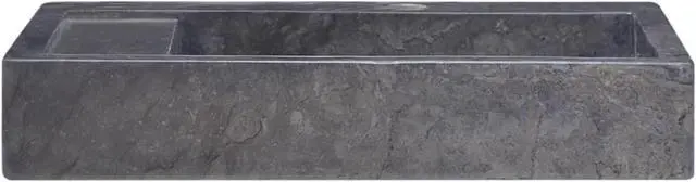 Alt view image 8 of 15 - vidaXL Sink Black 22.8"x15.4"x3.9" Marble