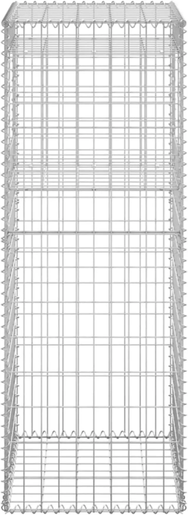 Alt view image 4 of 12 - vidaXL Gabion Basket Post 19.7"x19.7"x55.1" Iron