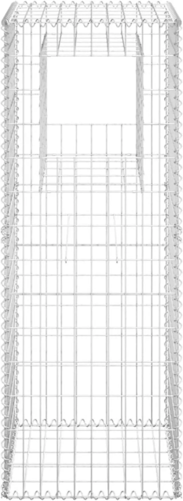 Alt view image 6 of 12 - vidaXL Gabion Basket Post 19.7"x19.7"x55.1" Iron
