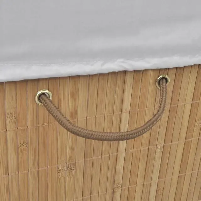 Alt view image 2 of 11 - vidaXL Bamboo Laundry Bin Rectangular Natural