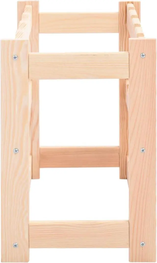 Alt view image 4 of 12 - vidaXL Wine Rack for 12 Bottles Pinewood