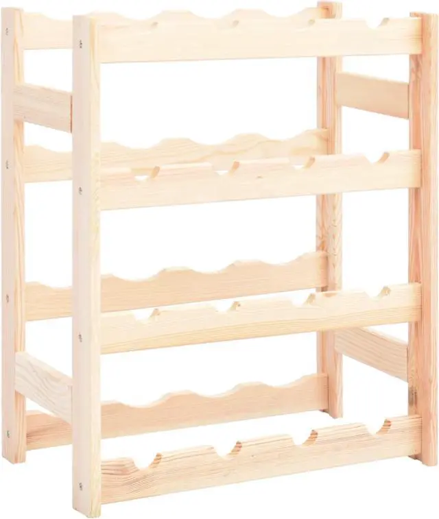 Main image of vidaXL Wine Rack for 16 Bottles Pinewood