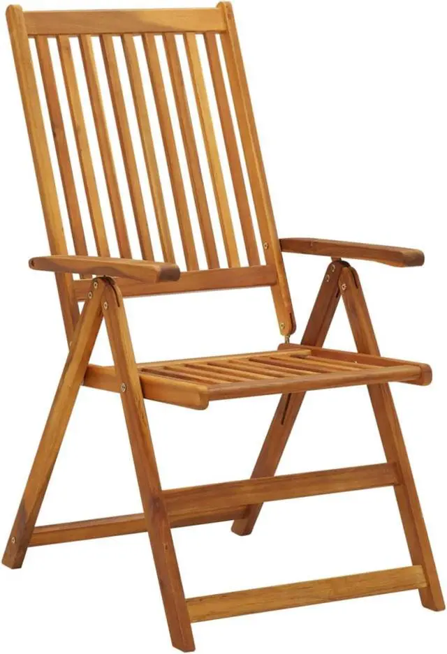 Alt view image 4 of 10 - vidaXL Patio Reclining Chairs 2 pcs with Cushions Solid Acacia Wood