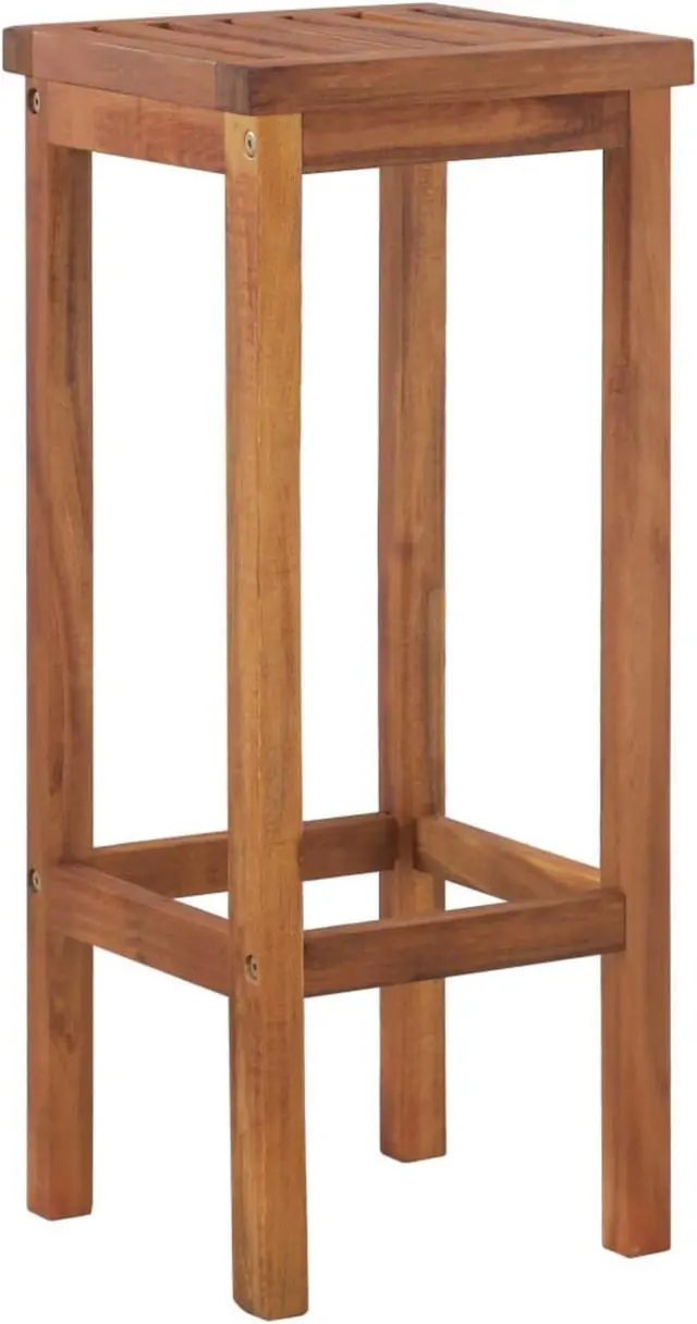 Alt view image 4 of 9 - vidaXL Bar Stools 6 pcs Solid Wood Acacia