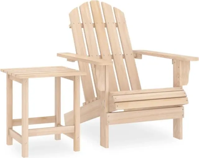 Main image of vidaXL Patio Adirondack Chair with Table Solid Fir Wood