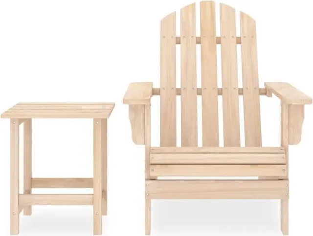 Alt view image 3 of 15 - vidaXL Patio Adirondack Chair with Table Solid Fir Wood