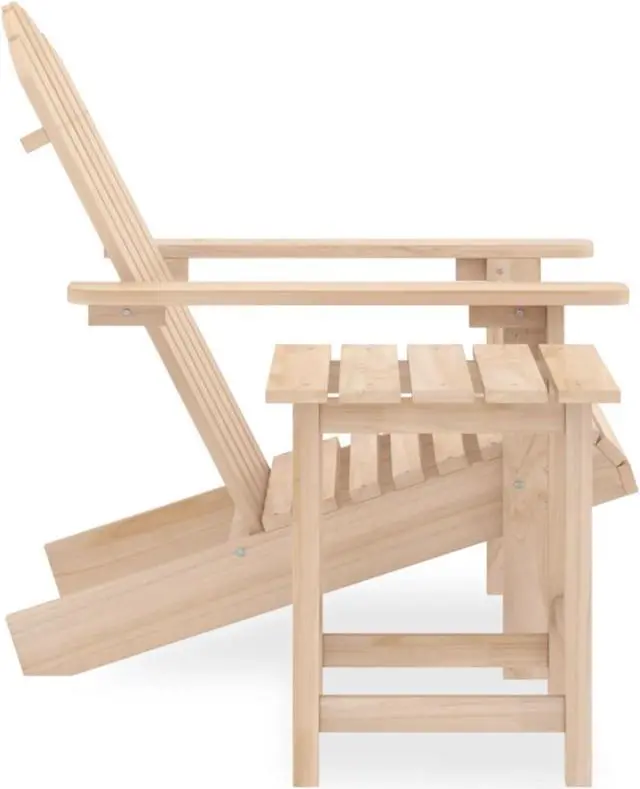 Alt view image 4 of 15 - vidaXL Patio Adirondack Chair with Table Solid Fir Wood