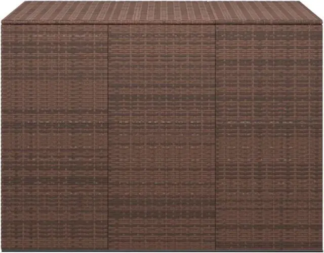 Alt view image 3 of 11 - vidaXL Patio Cushion Box PE Rattan Brown