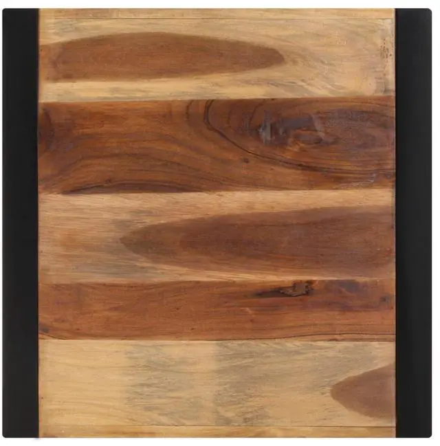 Alt view image 2 of 12 - vidaXL Dining Table 23.6"x23.6"x29.5" Solid Acacia Wood with Sheesham Finish