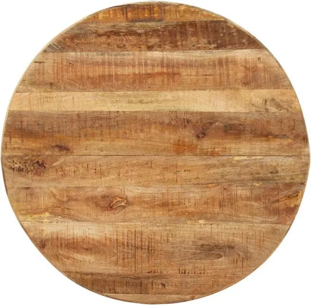Alt view image 2 of 15 - vidaXL Dining Table Round 39.3"x39.3"x29.5" Rough Mango Wood