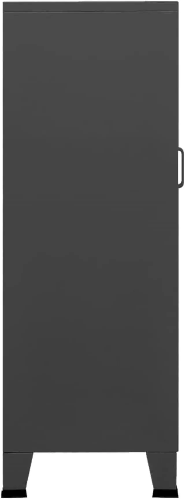 Alt view image 2 of 11 - vidaXL Industrial Storage Cabinet Anthracite 27.6"x15.7"x45.3" Metal