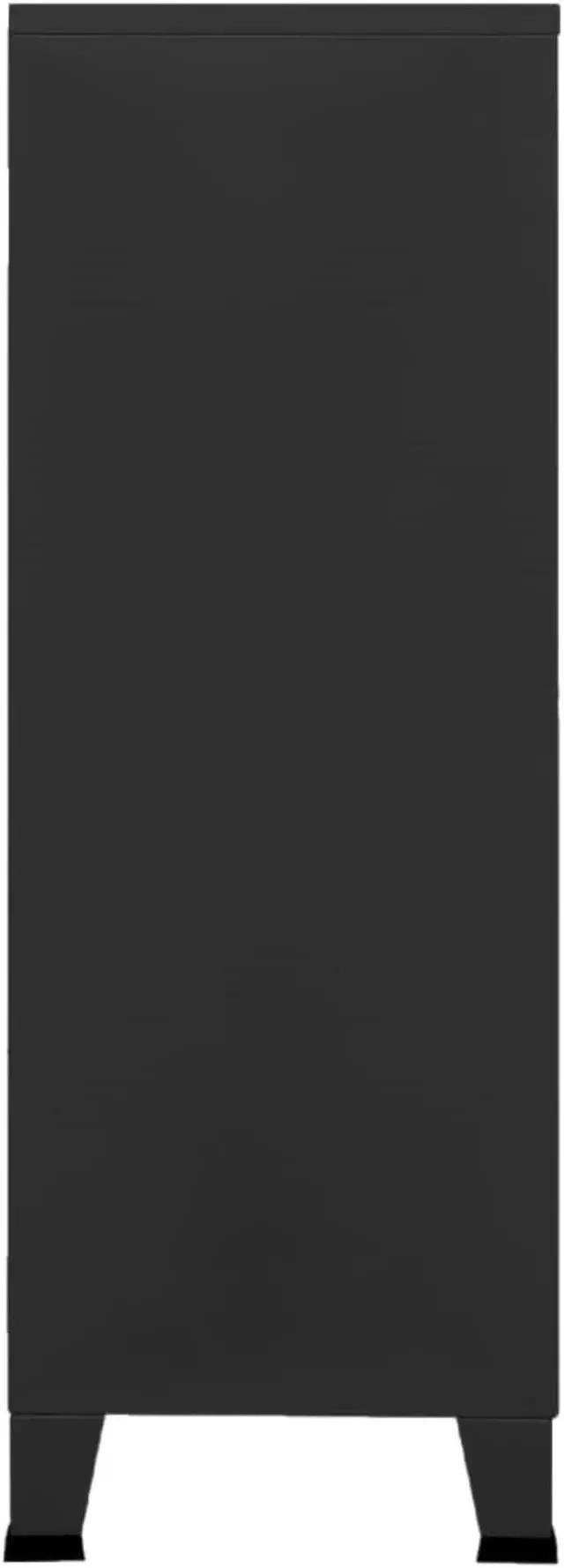 Alt view image 5 of 14 - vidaXL Industrial Storage Chest Black 29.5"x15.7"x45.3" Metal