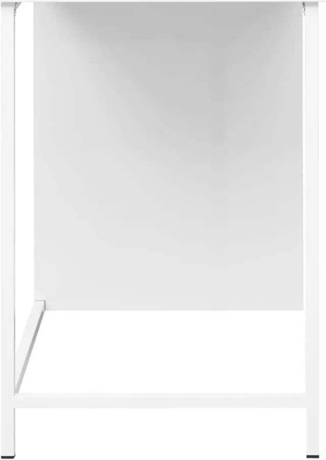 Alt view image 7 of 15 - vidaXL Industrial Desk with Drawers White 41.3"x20.5"x29.5" Steel