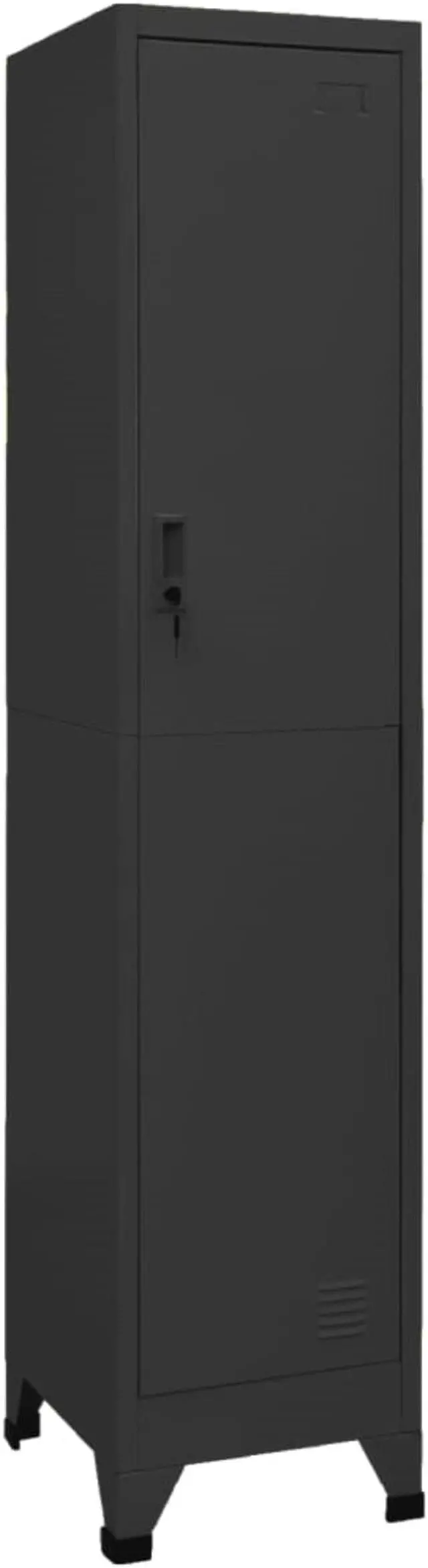 Alt view image 6 of 14 - vidaXL Locker Cabinet Anthracite 15"x17.7"x70.9" Steel