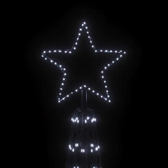 Alt view image 2 of 16 - vidaXL Christmas Cone Tree Cold White 3000 LEDs 90.6"x315"