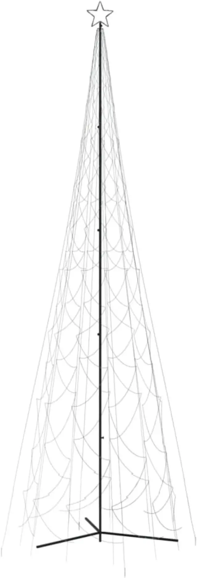 Alt view image 3 of 16 - vidaXL Christmas Cone Tree Cold White 3000 LEDs 90.6"x315"