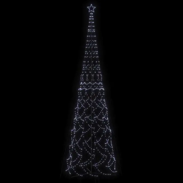 Alt view image 4 of 16 - vidaXL Christmas Cone Tree Cold White 3000 LEDs 90.6"x315"