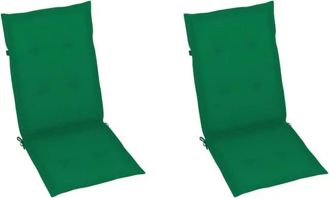 Alt view image 7 of 18 - vidaXL Chair Cushion 2 Pcs Outdoor Garden High Back Chair Cushion Green Fabric