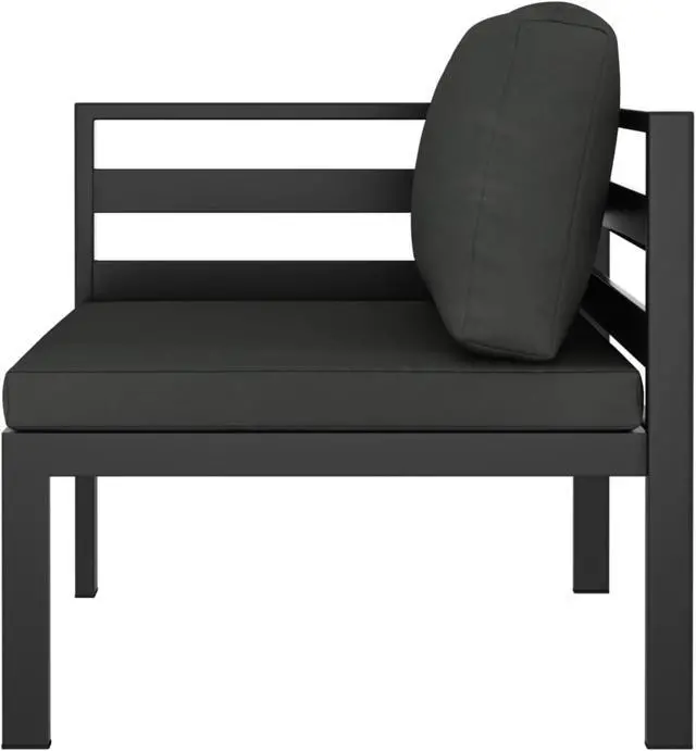 Alt view image 3 of 15 - vidaXL Sectional Corner Sofa 1 pc with Cushions Aluminum Anthracite