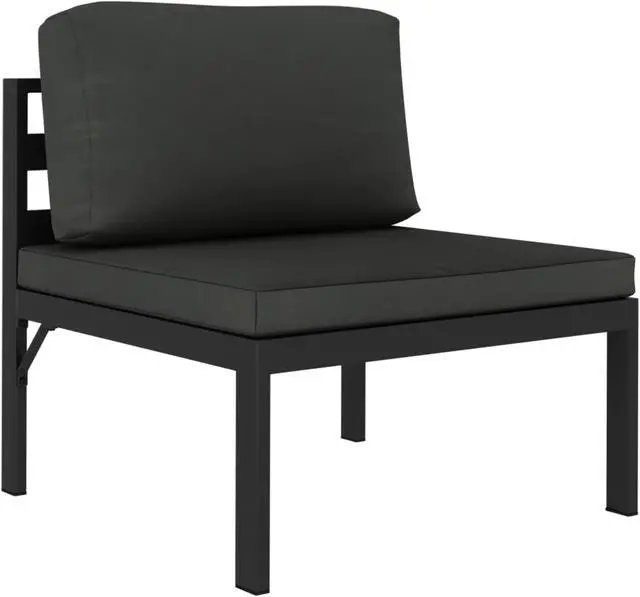 Main image of vidaXL Sectional Middle Sofa with Cushions Aluminum Anthracite
