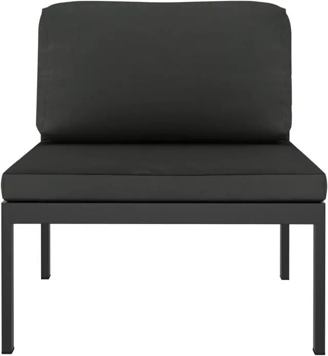 Alt view image 3 of 15 - vidaXL Sectional Middle Sofa with Cushions Aluminum Anthracite
