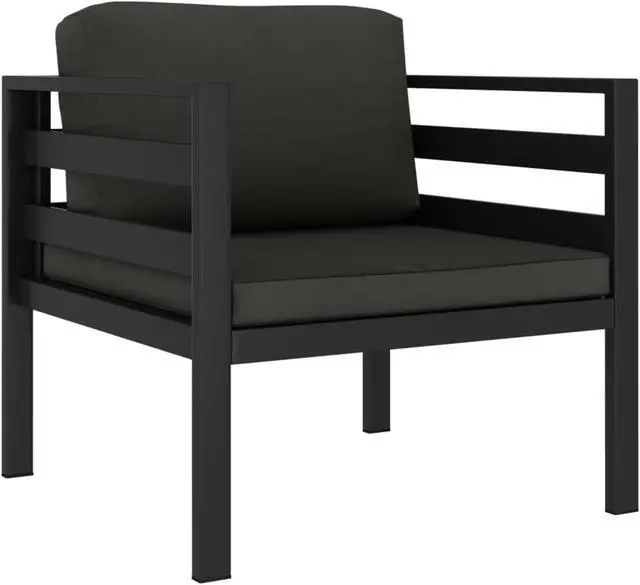 Main image of vidaXL Single Sofa with Cushions Aluminum Anthracite