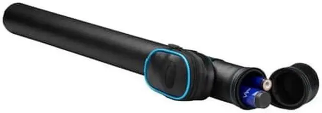 Main image of Casemaster Q-Vault Supreme Black with Blue Trim Cue Case