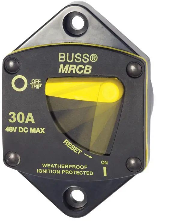 Alt view image 4 of 6 - 187 Series Thermal Circuit Breaker, Panel Mount, 7036, 30A