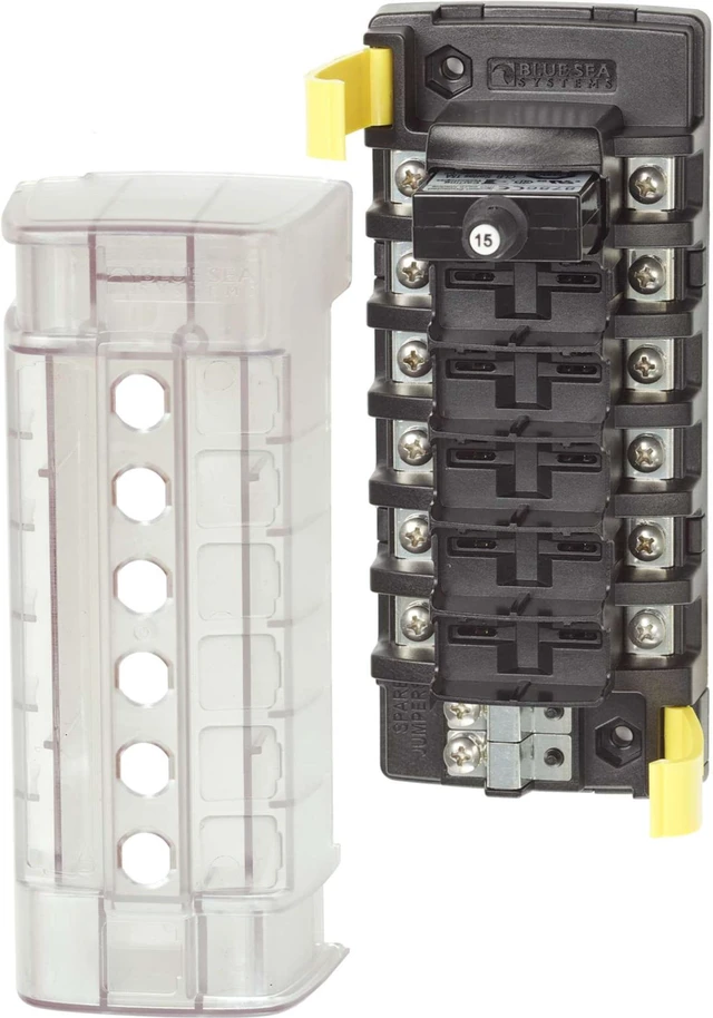 Alt view image 2 of 5 - Blue Sea 5050 ST CLB Circuit Breaker Block - 6 Position