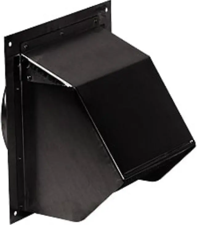 Alt view image 7 of 7 - Broan 843BL Wall Cap Black for 6" round duct