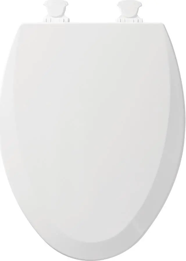 Alt view image 5 of 9 - BEMIS 1500EC 000 Elongated Toilet Seat W/Cover, Closed Front, External Check