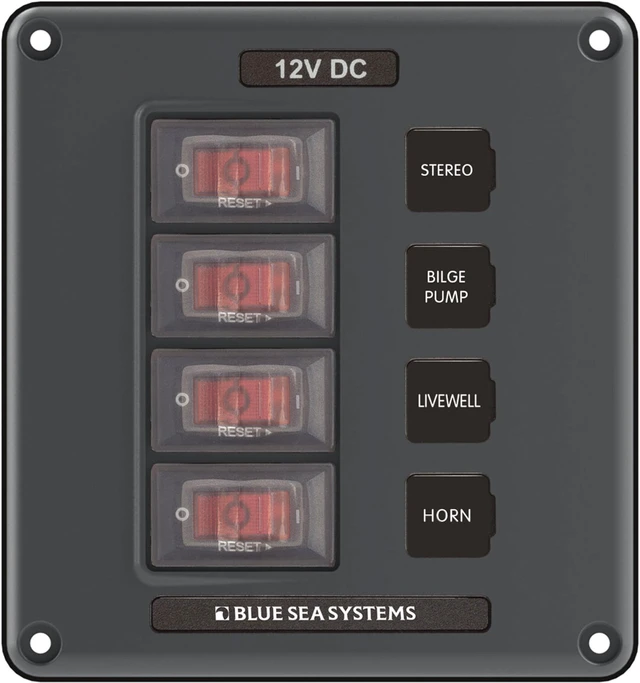 Alt view image 14 of 15 - Breaker/Switch Panel, 4 Pos., Gray