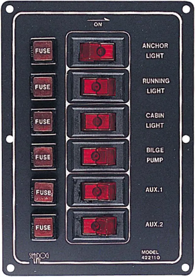 Main image of Sea-Dog 422110-1 Aluminum Vertical Switch Panel
