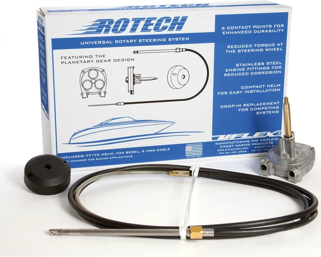 Alt view image 3 of 4 - UFLEX ROTECH 8' STEERING PACK INCLUDES CABLE BEZEL HELM