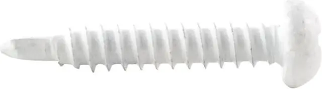 Main image of AP Products 012-PTK500W 8X1-1/2 White #8 Self-Tapping Pan Head Tri-Screws - 1.5", 500 Pack