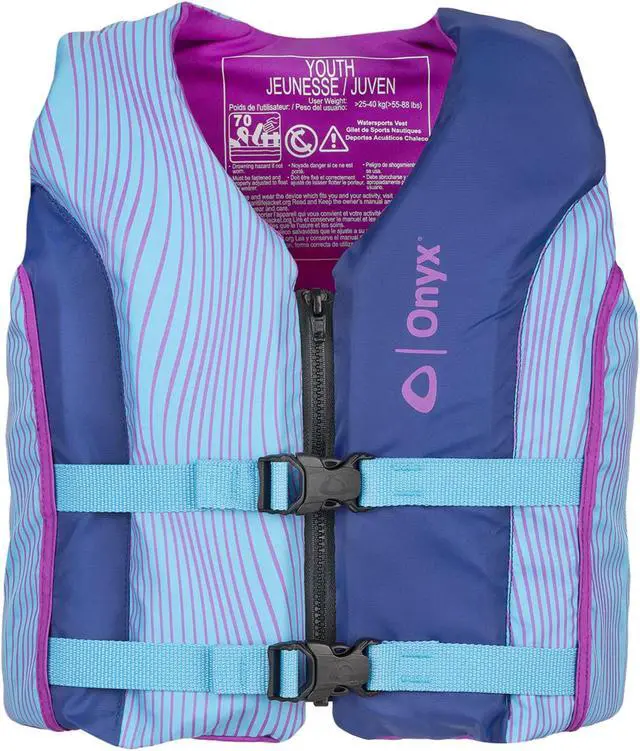 Alt view image 2 of 8 - ONYX YOUTH UNIVERSAL PADDLE VEST AQUA