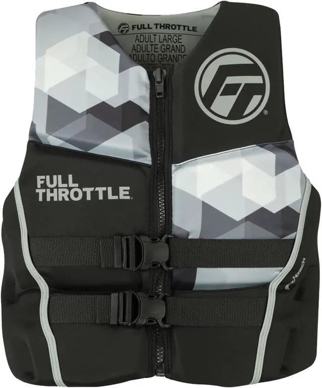 Main image of Full Throttle 142500-701-060-22 Men's Rapid-Dry Flex-Back Life Jacket - 2XL, Gray