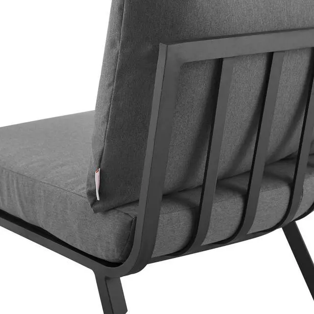 Alt view image 5 of 13 - Riverside Outdoor Patio Aluminum Corner Chair Gray Charcoal