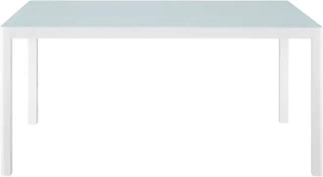 Alt view image 2 of 5 - Raleigh 59" Outdoor Patio Aluminum Dining Table White