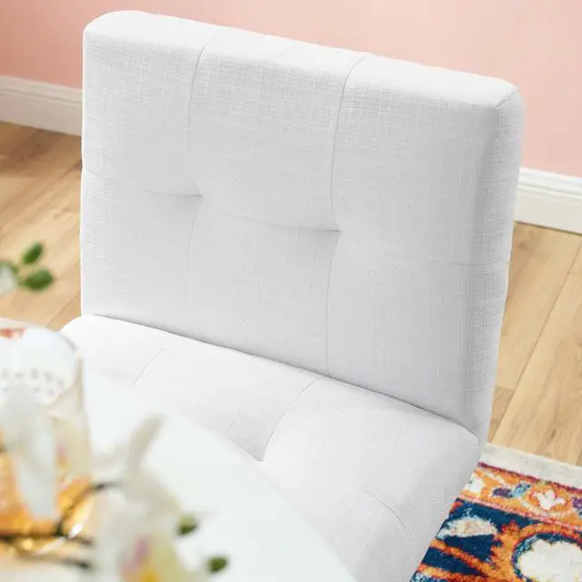 Alt view image 6 of 6 - Privy Gold Stainless Steel Upholstered Fabric Counter Stool Gold White