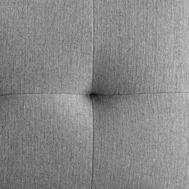 Alt view image 6 of 6 - Privy Black Stainless Steel Upholstered Fabric Counter Stool Black Light Gray