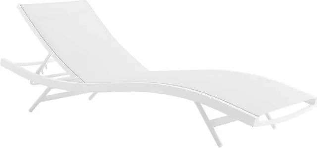 Alt view image 2 of 12 - Glimpse Outdoor Patio Mesh Chaise Lounge Set of 2 White White