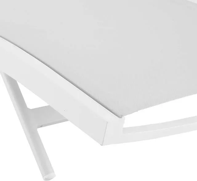 Alt view image 4 of 12 - Glimpse Outdoor Patio Mesh Chaise Lounge Set of 2 White White