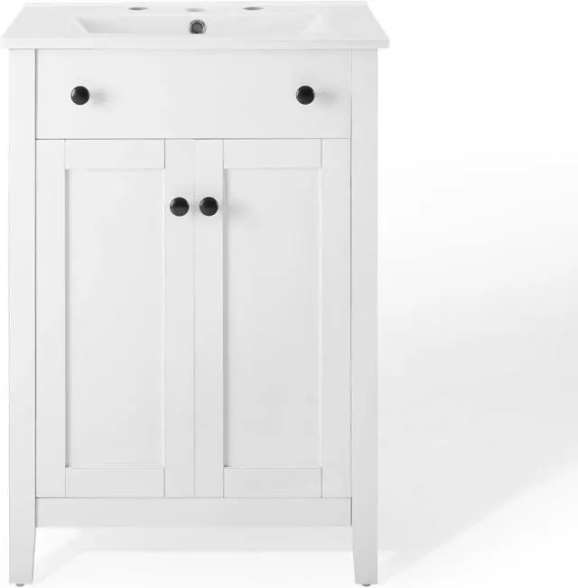 Alt view image 4 of 6 - Nantucket 24" Bathroom Vanity White White