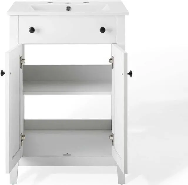 Alt view image 5 of 6 - Nantucket 24" Bathroom Vanity White White