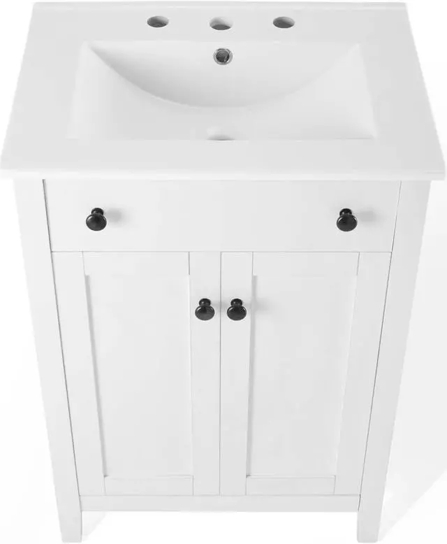 Alt view image 6 of 6 - Nantucket 24" Bathroom Vanity White White